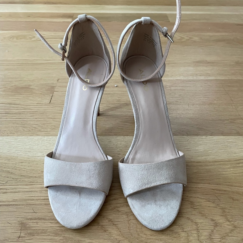 Aldo strapped nude heels